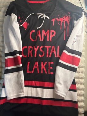 Hockey Mask Graphic dress - Black, White & Red no size tag at